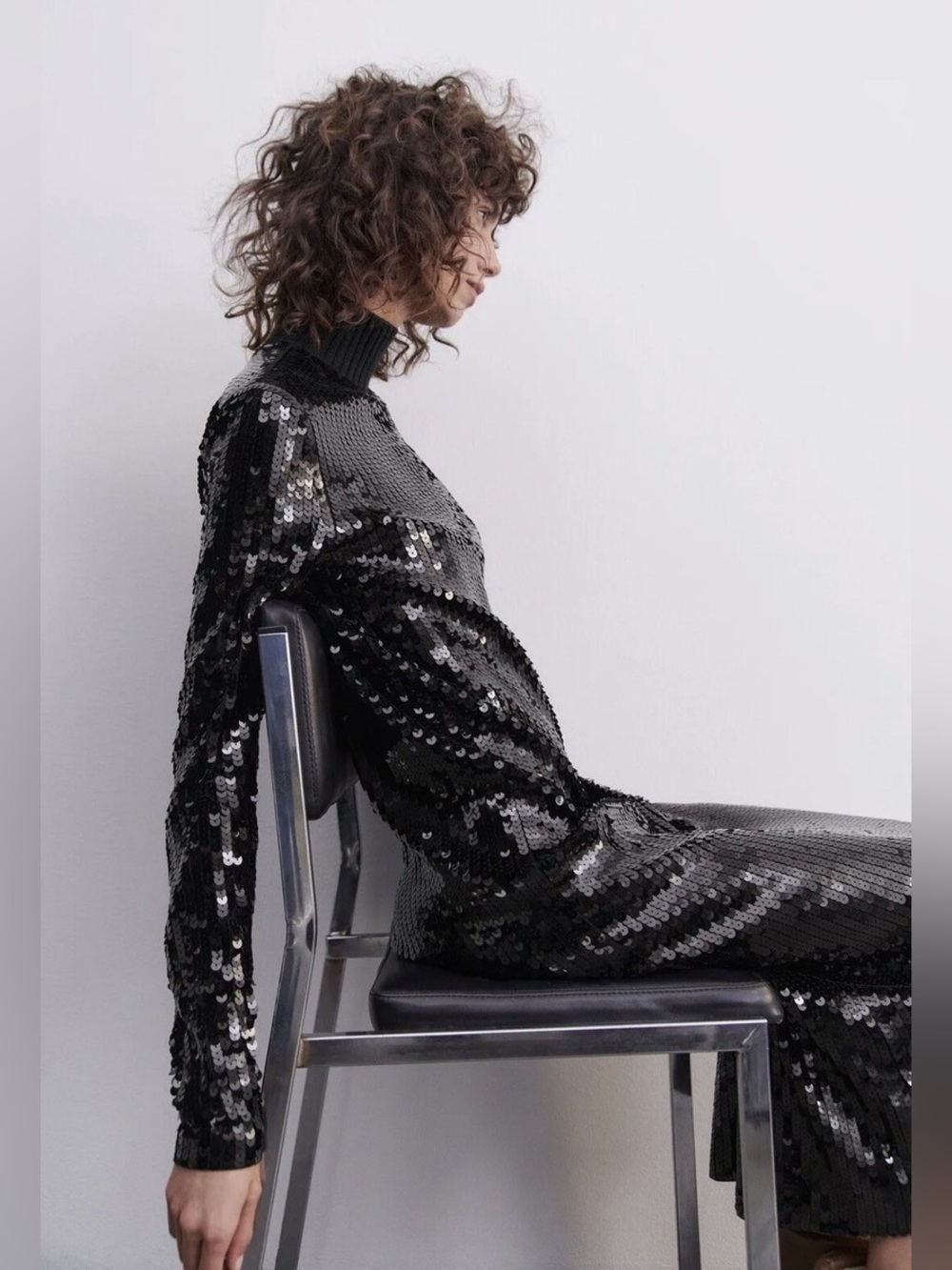 ZARA Trending LIMITED EDITION LONG SEQUIN DRESS NWT